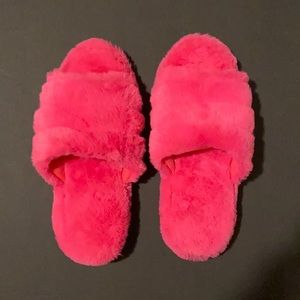 Pink Fuzzy Slippers